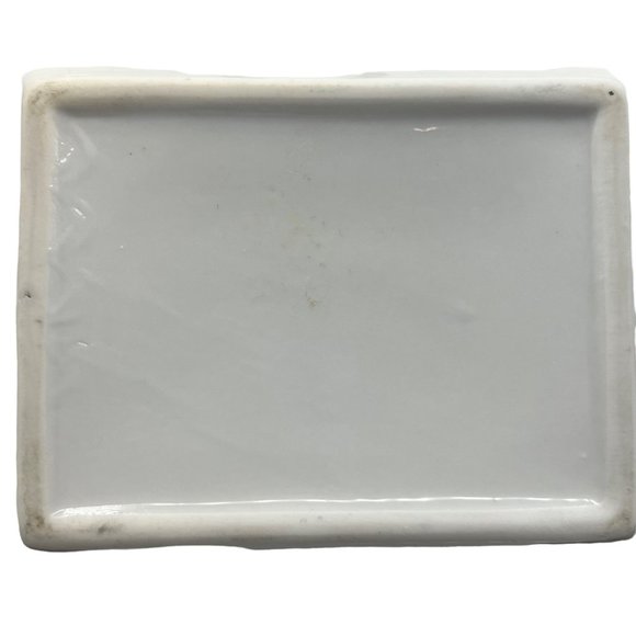 Unbranded Ashtray Blue Floral Transferware Gold Trim Porcelain Tray Vintage Matc - Picture 10 of 10